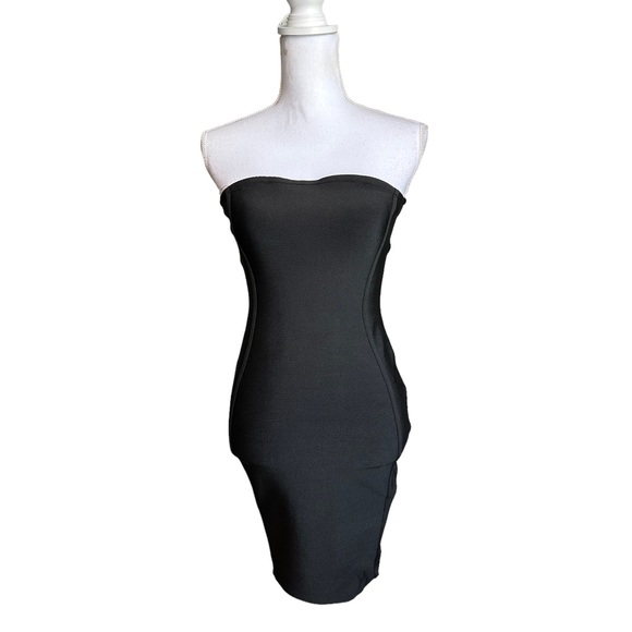 Meshki Black Tube Bodycon Mini Dress Size M/L - Picture 5 of 17